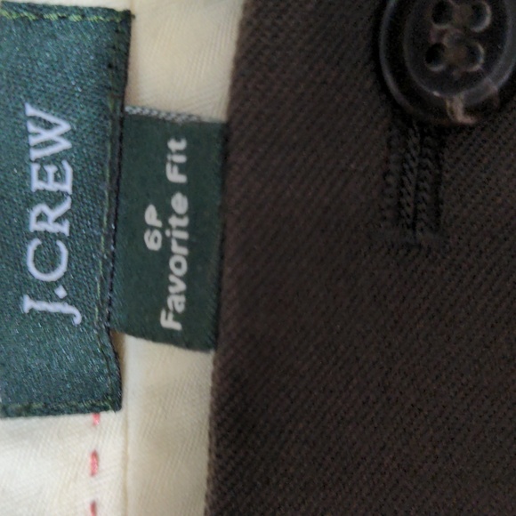 J Crew brown favorite fit wool trousers lined 6P excellent condition - Picture 2 of 5